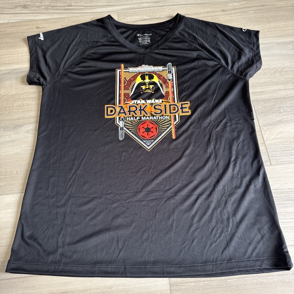 Run Disney Champion Star Wars Dark Side Half Marathon 2016 shirt Women's XXL